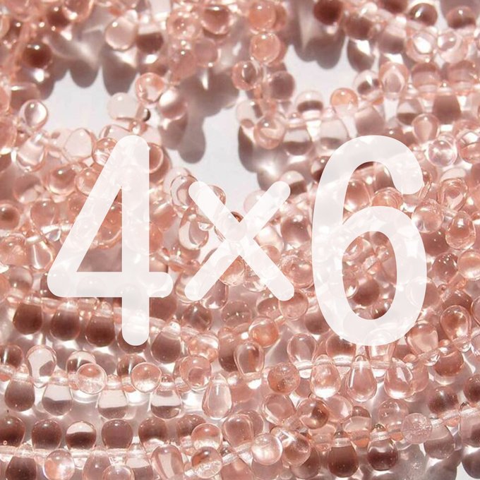 チェコビーズ ドロップ 4×6mm ミルク プリンセス|20個入 ハンドメイド素材 BULBULBEADS