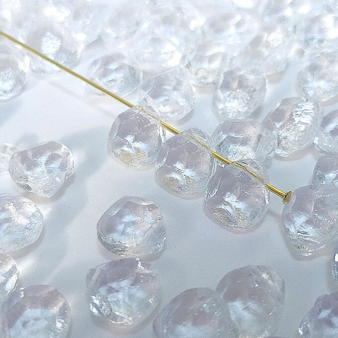 チェコビーズ ブリオレット 9×11mm クリスタル・クリア|8個入 ハンドメイド素材 BULBULBEADS