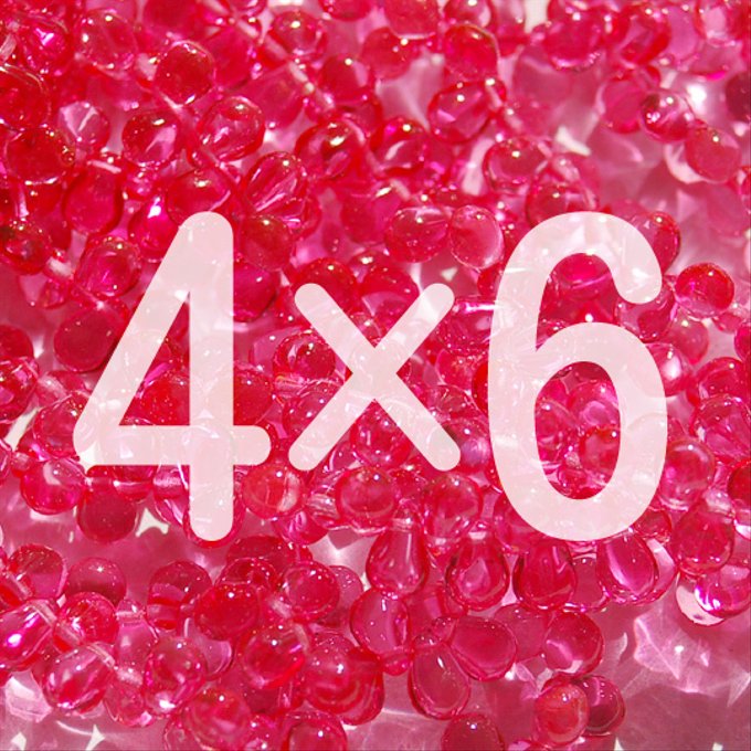 チェコビーズ ドロップ 4x6mm コットン キャンディ ラッカーコート|30個入 ハンドメイド素材 BULBULBEADS