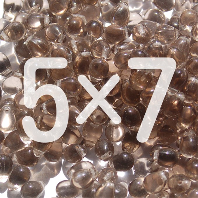 チェコビーズ ドロップ 5x7mm ブラック ダイヤモンド|20個入 ハンドメイド素材 BULBULBEADS