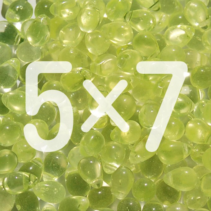 チェコビーズ ドロップ 5×7mm ジョンキル イエロー|30個入 ハンドメイド素材 BULBULBEADS