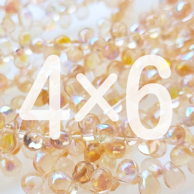 チェコビーズ ドロップ 4×6mm ロザリン ピンク 1AB|20個入 ハンドメイド素材 BULBULBEADS