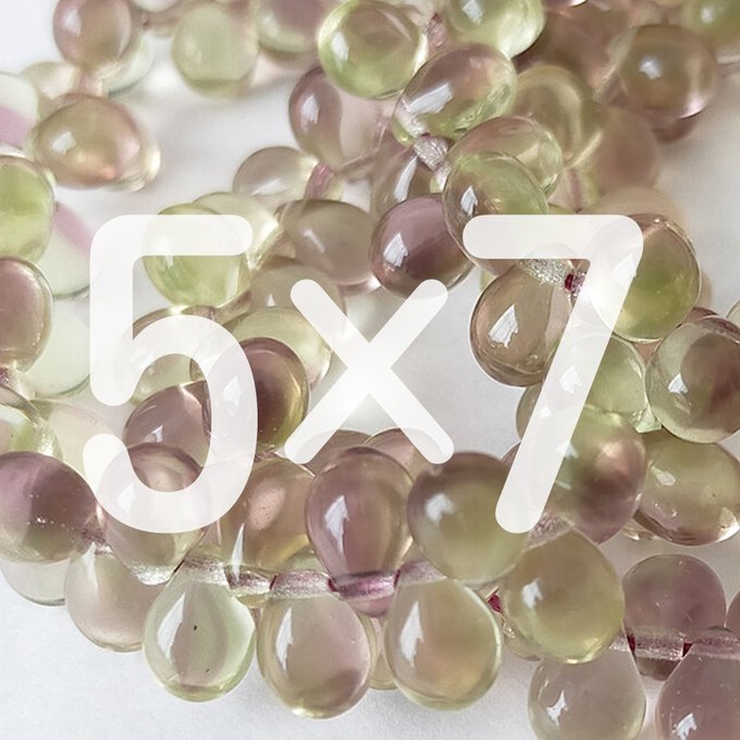チェコビーズ ドロップ 5×7mm ライト アメジスト ジョンキル|40個入 ハンドメイド素材 BULBULBEADS
