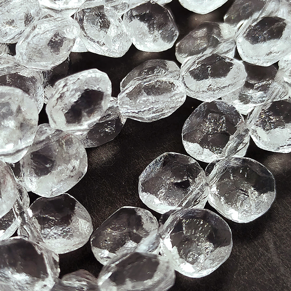 チェコビーズ ブリオレット 9×11mm クリスタル・クリア|8個入 ハンドメイド素材 BULBULBEADS