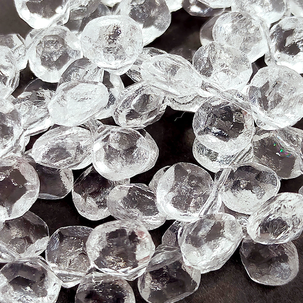 チェコビーズ ブリオレット 9×11mm クリスタル・クリア|8個入 ハンドメイド素材 BULBULBEADS