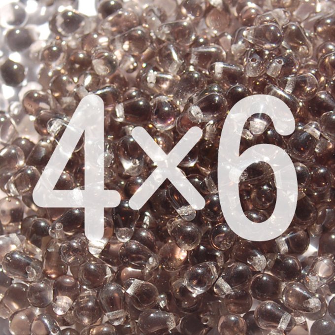 チェコビーズ ドロップ 4x6mm ブラックダイヤモンド|30個入 ハンドメイド素材 BULBULBEADS