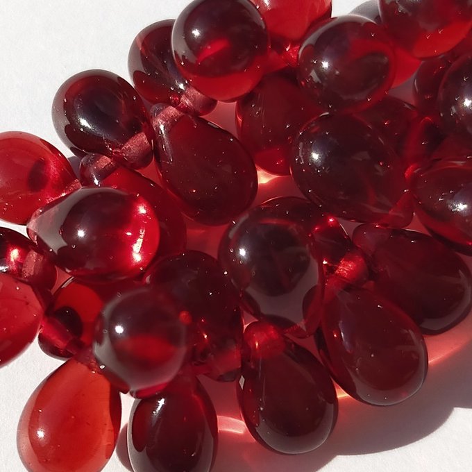 チェコビーズ ドロップ 6×9mm ドロップワインレッド|20個入 ハンドメイド素材 BULBULBEADS