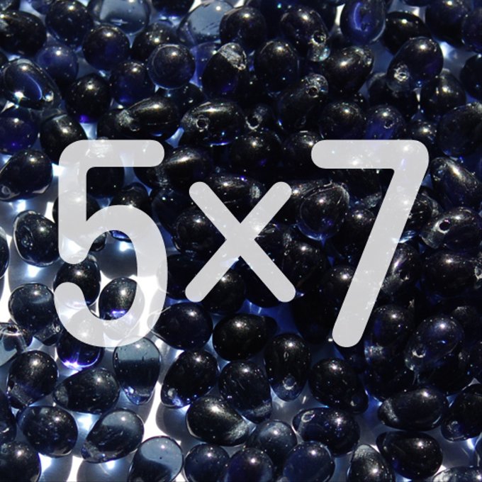 チェコビーズ ドロップ 5×7mm モンタナ ブルー｜30個入 ハンドメイド素材 BULBULBEADS