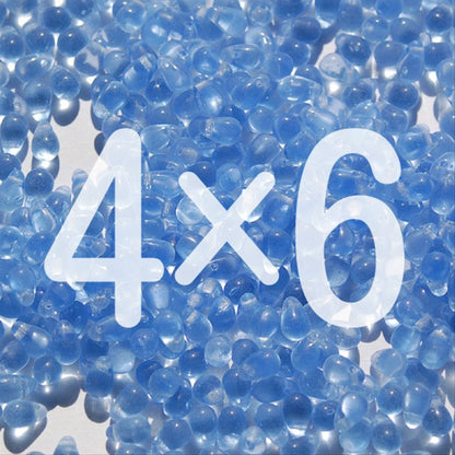 チェコビーズ ドロップ 4x6mm サファイアライト｜30個入 ハンドメイド素材 BULBULBEADS