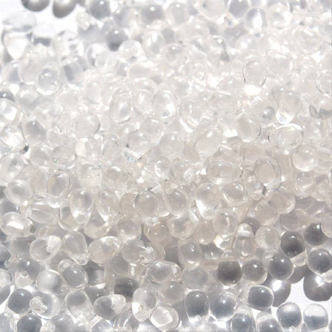 チェコビーズ ドロップ 4x6mm クリスタル｜7個入 ハンドメイド素材 BULBULBEADS