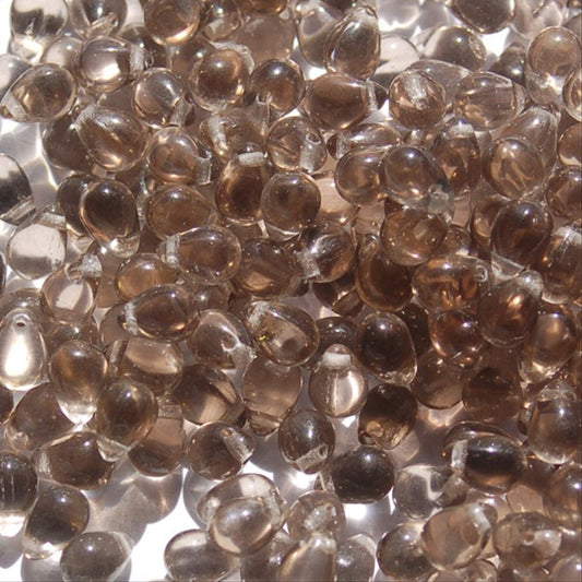チェコビーズ ドロップ 5×7mm ブラック ダイヤモンド｜30個入 ハンドメイド素材 BULBULBEADS