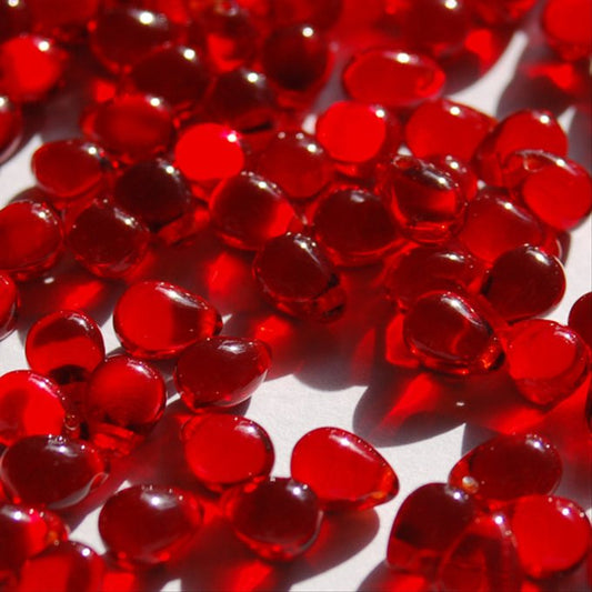 チェコビーズ ドロップ 5×7mm シャム レッド｜30個入 ハンドメイド素材 BULBULBEADS