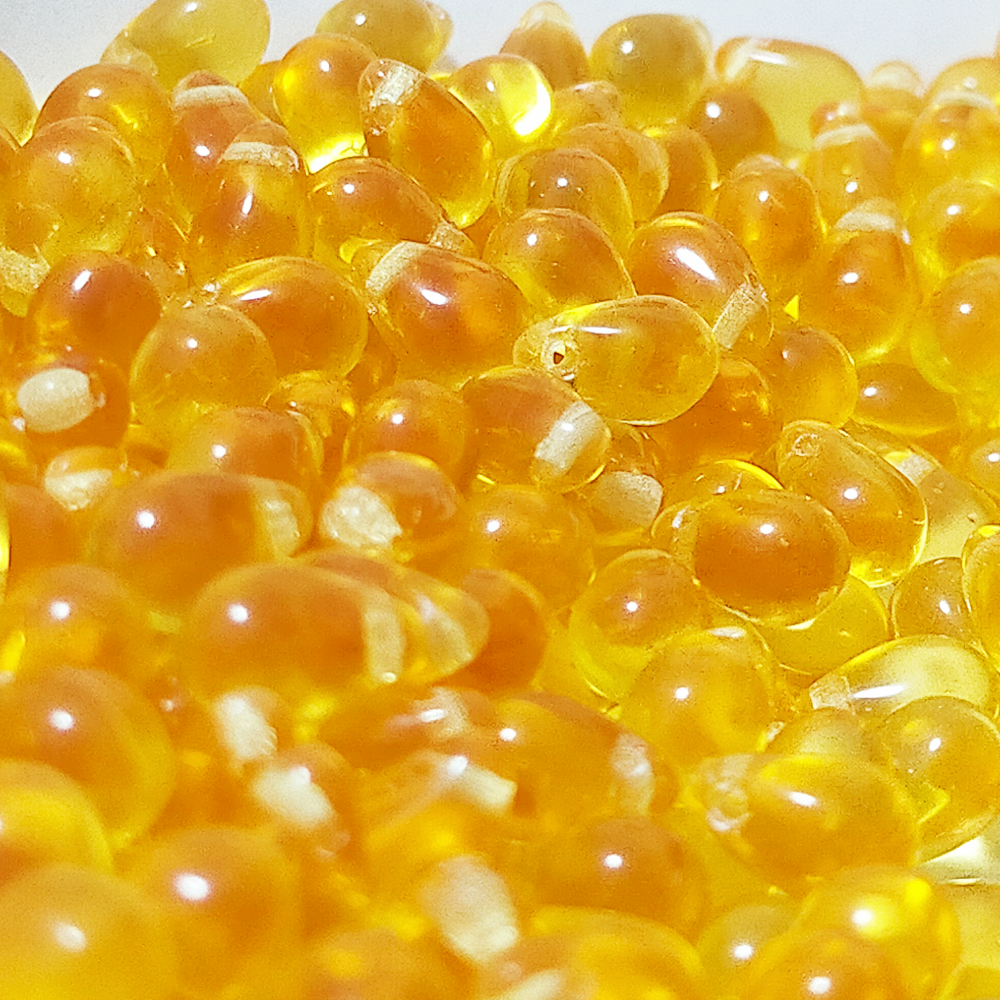 チェコビーズ ドロップ 6x9mm ミディアムトパーズ・クリア｜10個入 ハンドメイド素材 BULBULBEADS