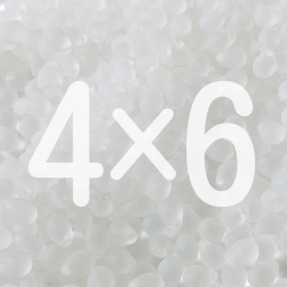 チェコビーズ ドロップ 4x6mm クリスタルクリア・マット｜30個入 ハンドメイド素材 BULBULBEADS