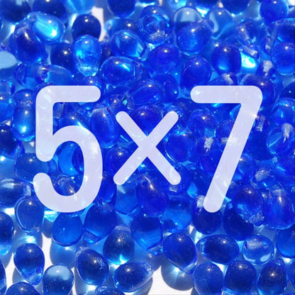 チェコビーズ ドロップ 5x7mm サファイア｜20個入 ハンドメイド素材 BULBULBEADS
