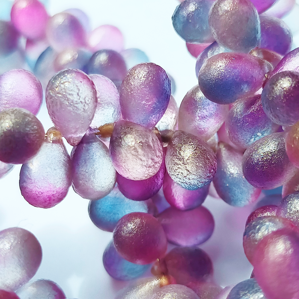 チェコビーズ ドロップ 6x9mm ムーンベリーミスト・ゴールドシマー｜10個入 ハンドメイド素材 BULBULBEADS