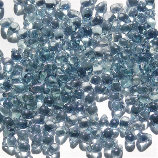 チェコビーズ ドロップ 4×6mm ブルー・ラスター｜40個入 ハンドメイド素材 BULBULBEADS