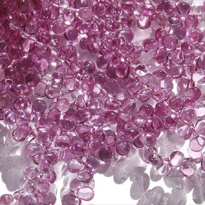 チェコビーズ ドロップ 4×6mm ラベンダークリア｜40個入 ハンドメイド素材 BULBULBEADS