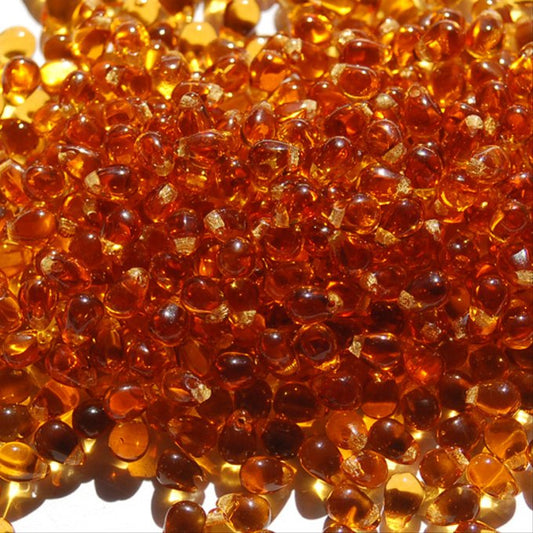 チェコビーズ ドロップ 4×6mm トパーズ ダーク｜20個入 ハンドメイド素材 BULBULBEADS