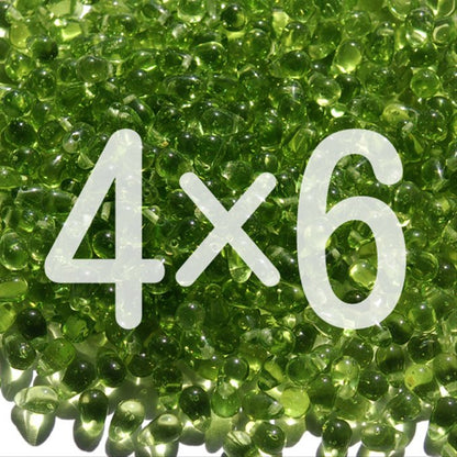 チェコビーズ ドロップ 4x6mm オリーブグリーン｜30個入 ハンドメイド素材 BULBULBEADS