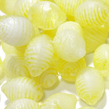 チェコビーズ レモン 10×14mm イエローストライプ｜2個入 ハンドメイド素材 BULBULBEADS