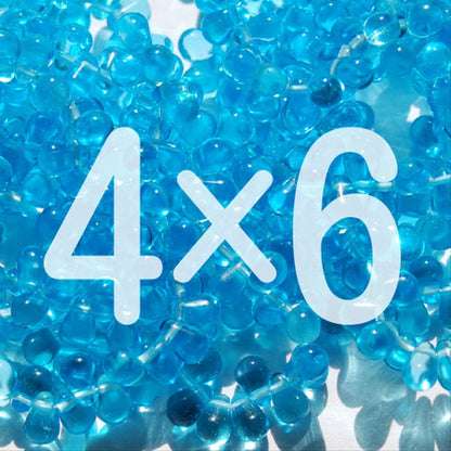 チェコビーズ ドロップ 4x6mm アクアブルー｜30個入 ハンドメイド素材 BULBULBEADS
