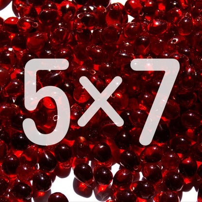 チェコビーズ ドロップ 5×7mm ガーネット レッド｜30個入 ハンドメイド素材 BULBULBEADS