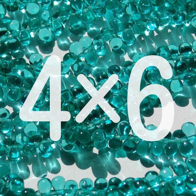 チェコビーズ ドロップ 4×6mm エメラルドグリーン｜60個入 ハンドメイド素材 BULBULBEADS