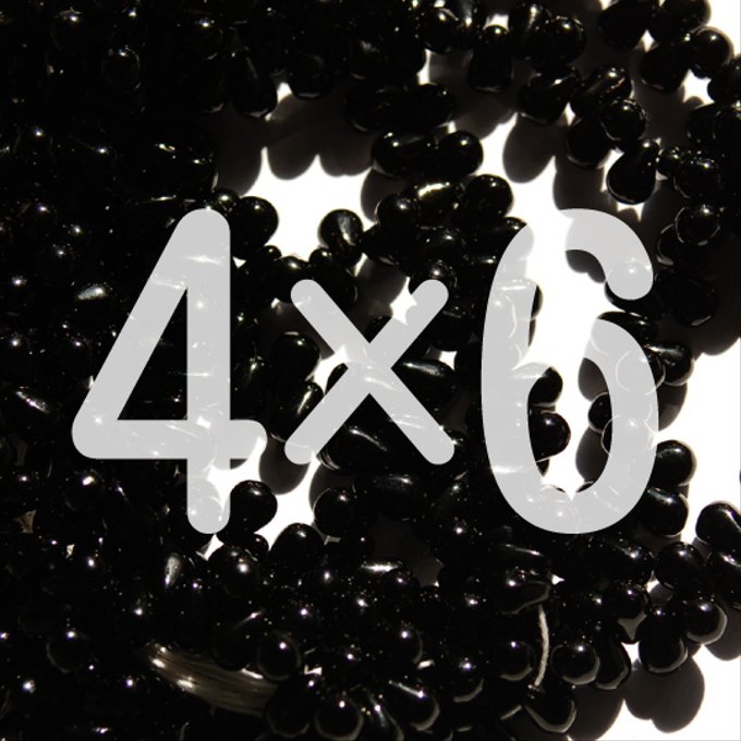 チェコビーズ ドロップ 4×6mm ジェットブラック｜40個入 ハンドメイド素材 BULBULBEADS