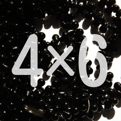 チェコビーズ ドロップ 4×6mm ジェットブラック｜40個入 ハンドメイド素材 BULBULBEADS