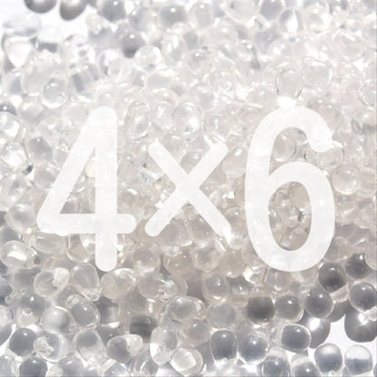 チェコビーズ ドロップ 4x6mm クリスタル｜7個入 ハンドメイド素材 BULBULBEADS