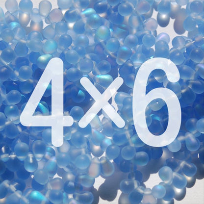 チェコビーズ ドロップ 4×6mm サファイアライト・マットAB｜40個入 ハンドメイド素材 BULBULBEADS