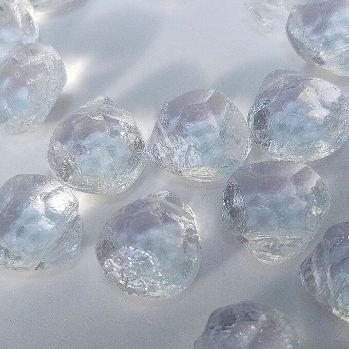 チェコビーズ ブリオレット 9×11mm クリスタル・クリア｜8個入 ハンドメイド素材 BULBULBEADS