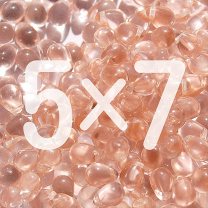 チェコビーズ ドロップ 5x7mm サクラ ピンク｜20個入 ハンドメイド素材 BULBULBEADS