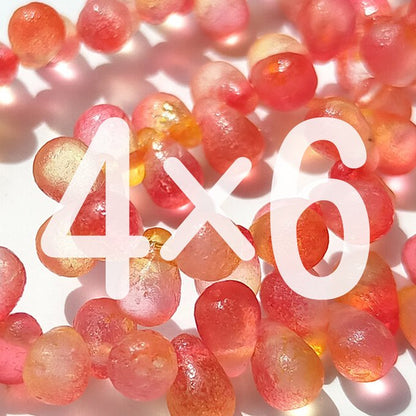 チェコビーズ ドロップ 4×6mm オレンジ エッチド デュアル｜20個入 ハンドメイド素材 BULBULBEADS