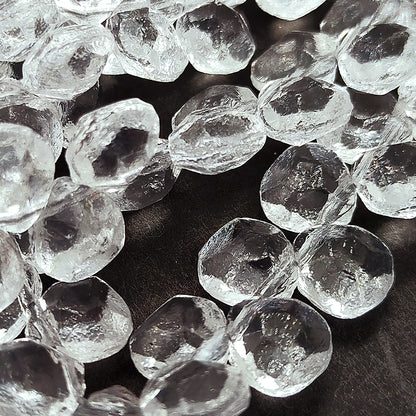 チェコビーズ ブリオレット 9×11mm クリスタル・クリア｜8個入 ハンドメイド素材 BULBULBEADS
