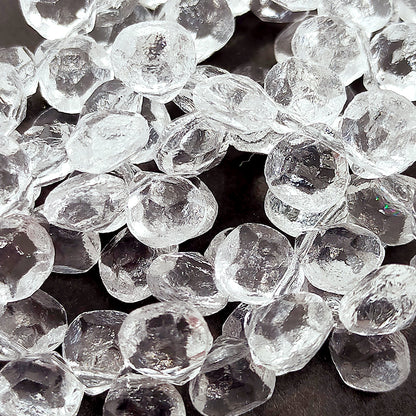 チェコビーズ ブリオレット 9×11mm クリスタル・クリア｜8個入 ハンドメイド素材 BULBULBEADS