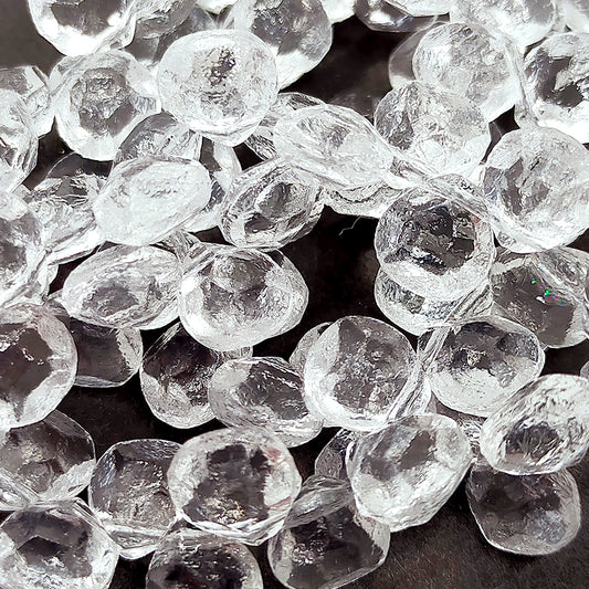 チェコビーズ ブリオレット 9×11mm クリスタル・クリア｜8個入 ハンドメイド素材 BULBULBEADS