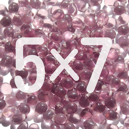 チェコビーズ ドロップ 5x7mm アメジスト パープル 3 クリア｜20個入 ハンドメイド素材 BULBULBEADS