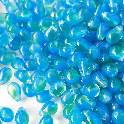チェコビーズ ドロップ 6×9mm 名も無き池・コンビ｜20個入 ハンドメイド素材 BULBULBEADS