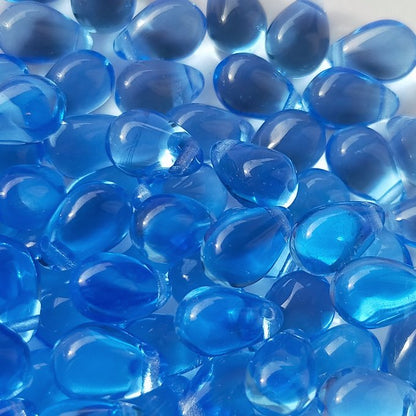 チェコビーズ ドロップ 6x9mm フォーゲット・ミー・ノット｜20個入 ハンドメイド素材 BULBULBEADS