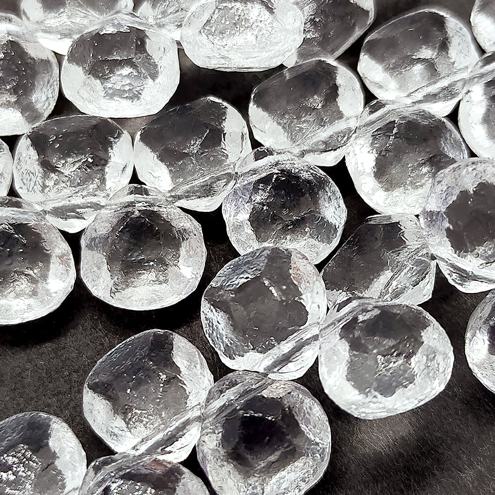 チェコビーズ ブリオレット 9×11mm クリスタル・クリア｜8個入 ハンドメイド素材 BULBULBEADS