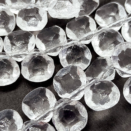 チェコビーズ ブリオレット 9×11mm クリスタル・クリア｜8個入 ハンドメイド素材 BULBULBEADS