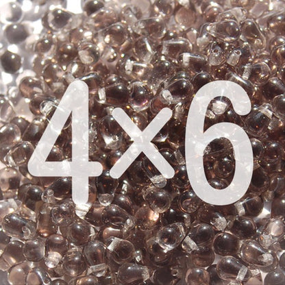 チェコビーズ ドロップ 4x6mm ブラックダイヤモンド｜30個入 ハンドメイド素材 BULBULBEADS