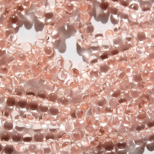 チェコビーズ ドロップ 4×6mm ミルク プリンセス｜20個入 ハンドメイド素材 BULBULBEADS