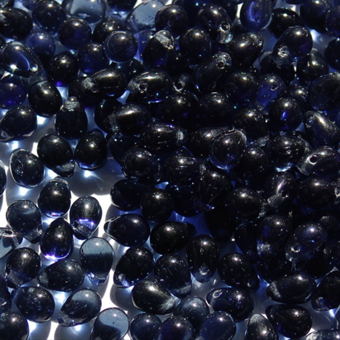 チェコビーズ ドロップ 5×7mm モンタナ ブルー｜30個入 ハンドメイド素材 BULBULBEADS