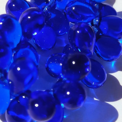 チェコビーズ ドロップ 6x9mm サファイアブルー8・クリア｜20個入 ハンドメイド素材 BULBULBEADS