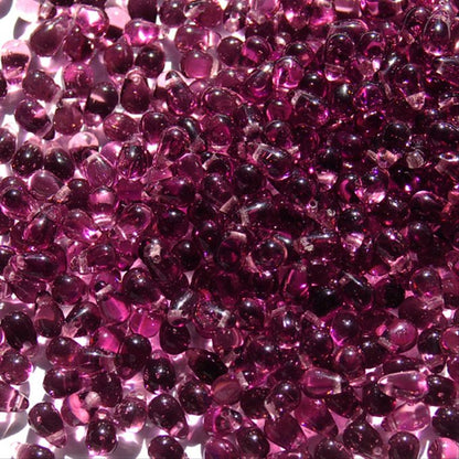 チェコビーズ ドロップ 4x6mm アメジスト｜30個入 ハンドメイド素材 BULBULBEADS