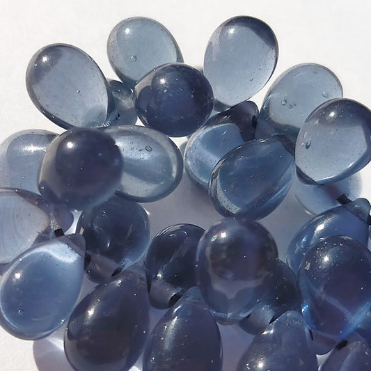 チェコビーズ ドロップ 6x9mm モンタナブルー・ライト｜20個入 ハンドメイド素材 BULBULBEADS