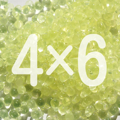 チェコビーズ ドロップ 4×6mm ジョンキルイエロー｜40個入 ハンドメイド素材 BULBULBEADS